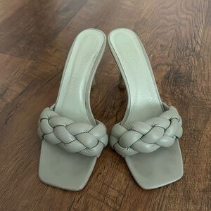 Billini Sage Green Braided Heels